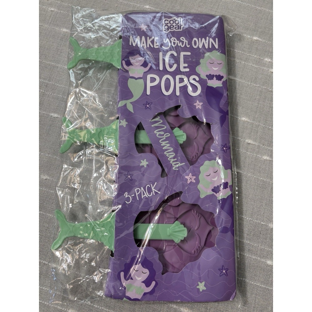 NEW Mermaid Make Your Own Popsicle Mold 3 Pack Fun Kids